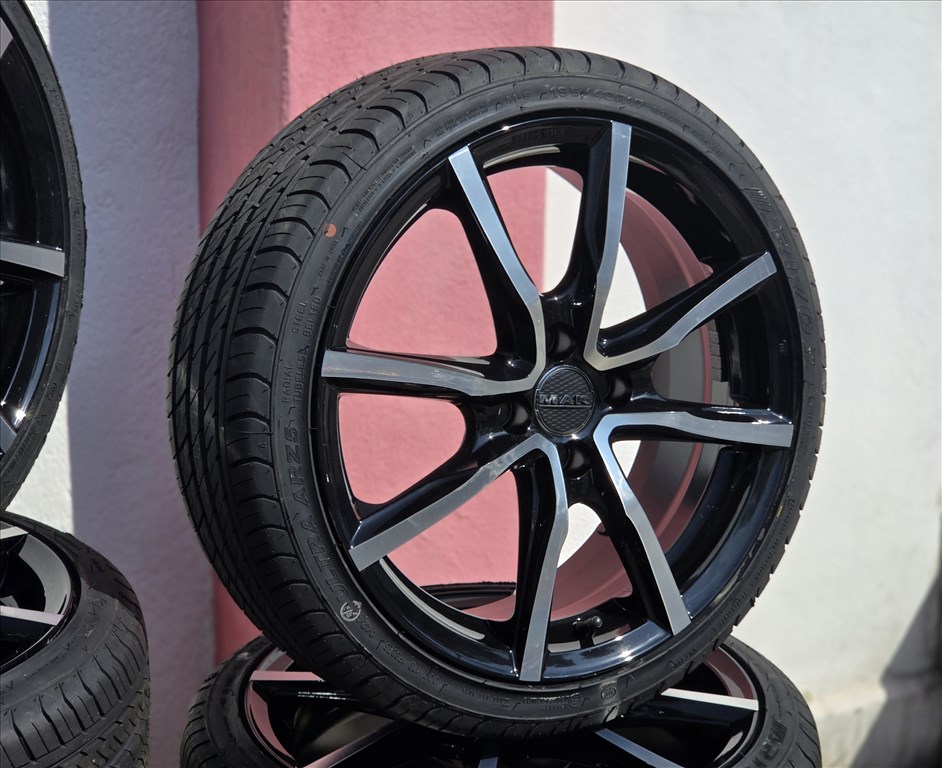  4x100 17" új Mak alufelni, rajta 195/40 új nyári gumi OPEL, MAZDA, RENAULT, VW 2. kép