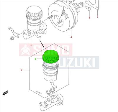 Suzuki Swift 1992-2004 fékfolyadék tartály kupak 51220-80E20