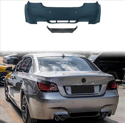 BMW E60 M5 style hátsó lökhárító, 2003-2010 PDC furattal (24mm, pre lci )