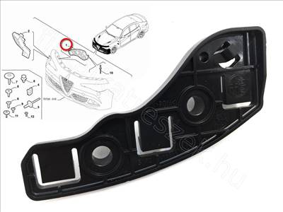 B. első felső lökhárító tartó - GIULIA - 50549523, 50534354 -  - FIAT eredeti Eredeti új 50549523