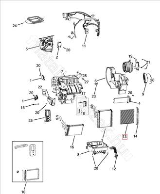 Pollenszűrő Cherokee 2.2D - CHEROKEE - K68409880AB, K68409880AA -  - FIAT eredeti Eredeti új K68409880AB