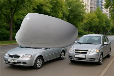 Chevrolet Aveo (T200 / T250, 2002–2011), Daewoo Kalos (2002–2005) visszapillantó tükör hátlap  583235l2