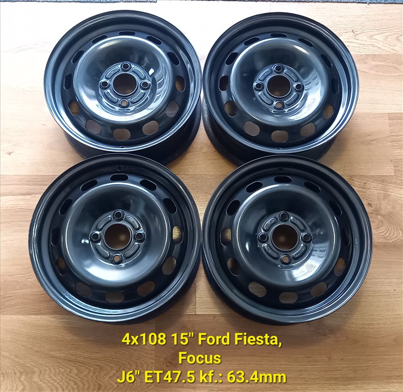4x108 15" Ford gyári lemezfelni garnitúra - kitűnő állapot! 1. kép
