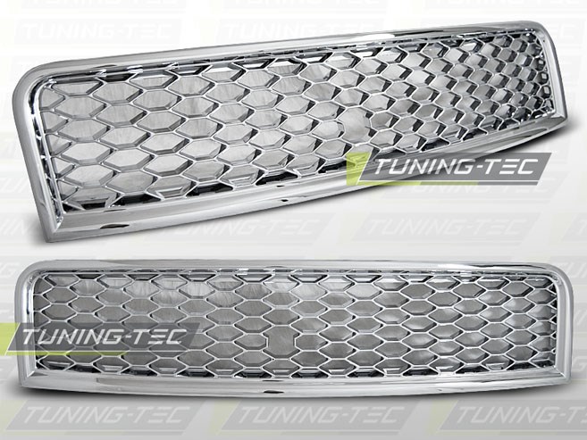 GRILL AUDI A4 (B6) RS-TYPE 10.00-10.04 CHROME  Tuning-Tec Hűtőrács 1. kép