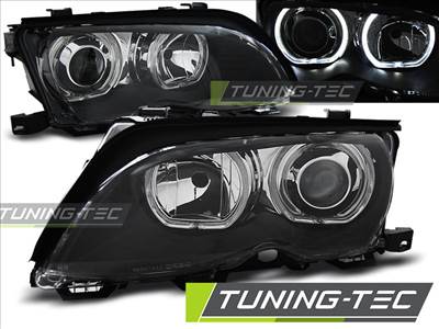 BMW E46 09.01-03.05 ANGEL EYES LED BLACK Tuning-Tec Fényszóró