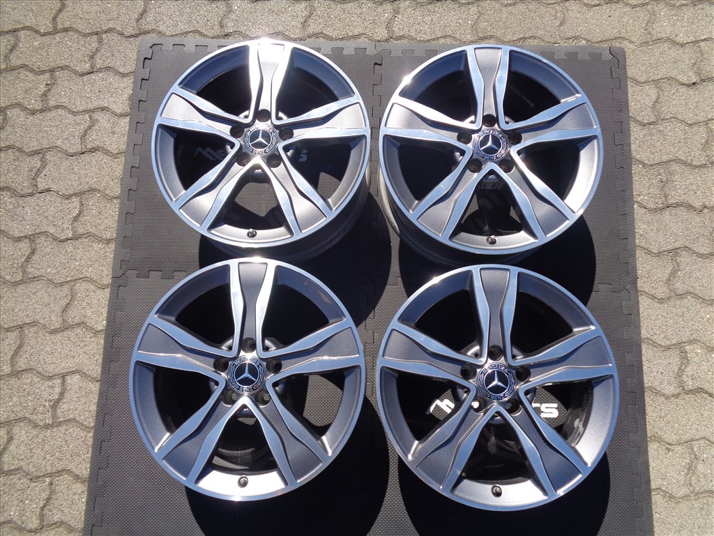 Mercedes gyári alufelni 17-es, szenzorral, grafit-polir újszerűen eladó.  1. kép