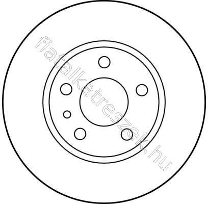 FÉKTÁRCSA - 156, 147, THEMA, DELTA, LYBRA, 164 - DF1739, DF1739 -  - TRW Egyéb DF1739 2. kép