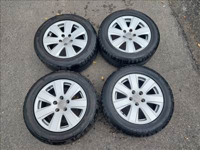  5x112 lyukosztású 16" használt (gyári felni) alufelni, rajta 225/55 használt Dunlop nyári gumi