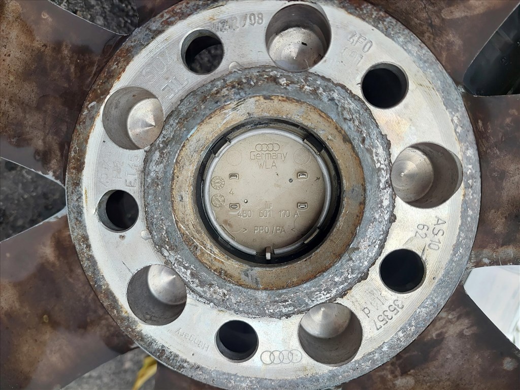  5x112 lyukosztású 16" használt (gyári felni) alufelni, rajta 225/55 használt Dunlop nyári gumi 2. kép