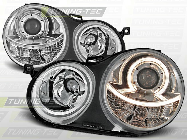 VW POLO 9N 11.01-04.05 ANGEL EYES CHROME Tuning-Tec Fényszóró 1. kép
