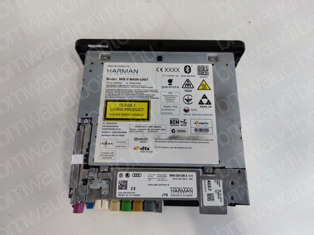 AUDI A4 B9 (8W2, 8WC) Navigáció vezérlőegység/modul (8W0035036A) 2. kép
