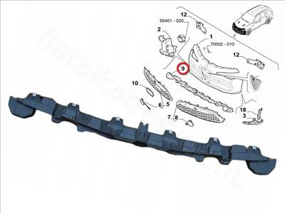Diffúzor első lökhárító aljára (Stelvio) - STELVIO - 50553730, 50540714 -  - FIAT eredeti Eredeti új 50553730