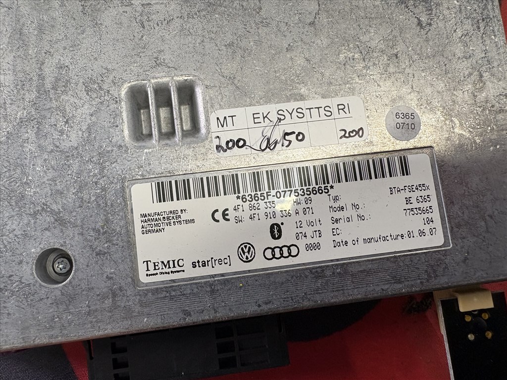 Audi A5 (B8 - 8T) B8 - 8T bluetooth elektronika  4f1862335 2. kép