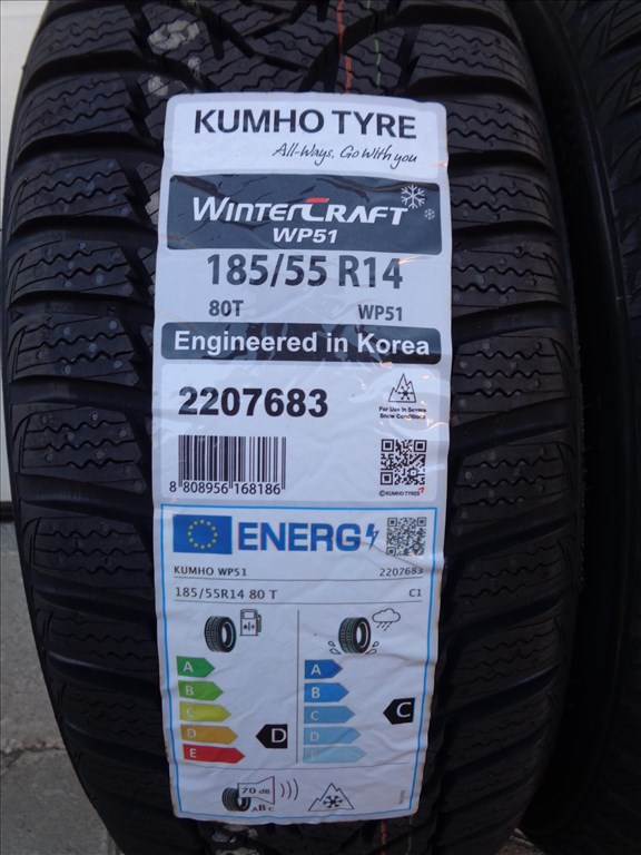 Új Kumho 185/55R14 téli gumi 2022-es eladó. 3. kép