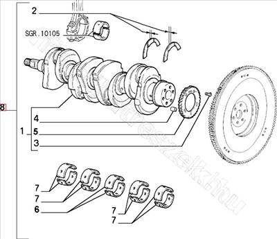 Főtengely -  - 71739159, 71775297 -  - FIAT eredeti Eredeti új 71739159