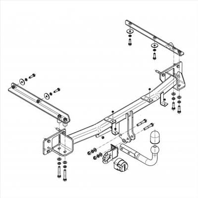 Mercedes (W203,S203) C klasse új vonóhorog