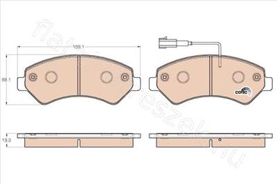 FÉKBETÉT KÉSZLET, TÁRCSAFÉK - JUMPER, DUCATO, BOXER - GDB1982, GDB1982 -  - TRW Egyéb GDB1982