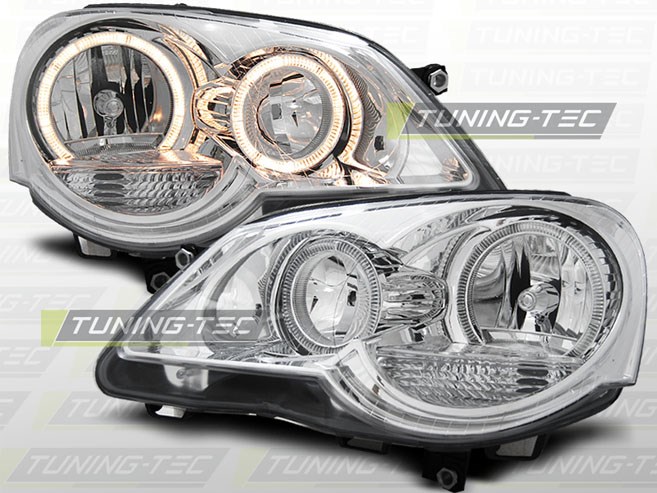 VW POLO 9N3 04.05-09 ANGEL EYES CHROME Tuning-Tec Fényszóró 1. kép