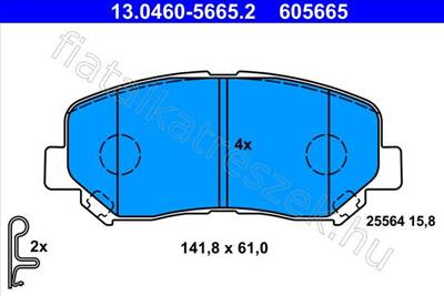fékbetétkészlet, tárcsafék - CX-5 - 13.0460-5665.2, 13.0460-5665.2 -  - ATE Egyéb 0460-5665