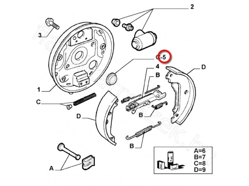 Fékdob műanyag kupak - FIORINO, MAREA, BRAVO, PALIO, PUNTO, 500L - 52023686, 60810024 -  - FIAT eredeti Eredeti új 52023686 2. kép