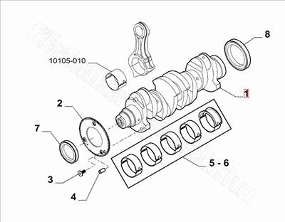 Főtengely -  - 5801846065, 5802115772 -  - FIAT eredeti Eredeti új 5801846065