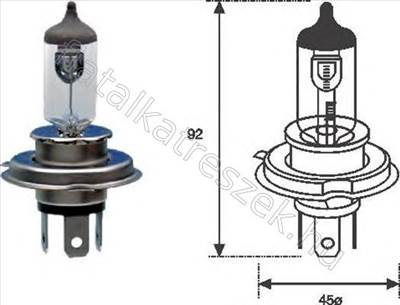IZZÓ 12V 60/55W H4 - CHARIOT, SINTRA, ESTIMA, LOGAN, FEROZA, ECHO - GD.H4 -  - MAGNETI MARELLI Utángyártott új H4