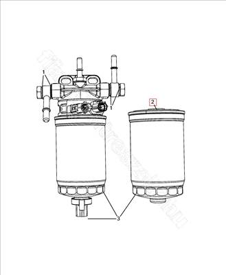 Üzemanyag szűrő  - WRANGLER, CHEROKEE, NITRO - K52126244AB, K52126244AA -  - FIAT eredeti Eredeti új K52126244AB