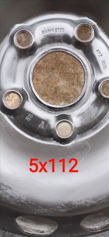  5x112 lyukosztású 6J 16" újszerű Kromag lemezfelni 2. kép