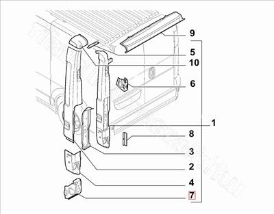 Csomagtér saroklemez bal hátsó alsó - JUMPER, DUCATO, BOXER - 1347996080, 8503FJ -  - FIAT eredeti Eredeti új 1347996080