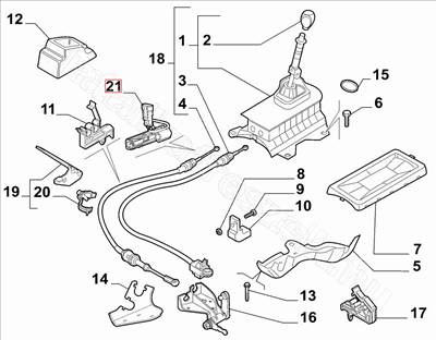 Váltó bowden érzékelő  - BRAVO, MITO, DELTA, PUNTO - 55256125, 71770231 -  - FIAT eredeti Eredeti új 55256125