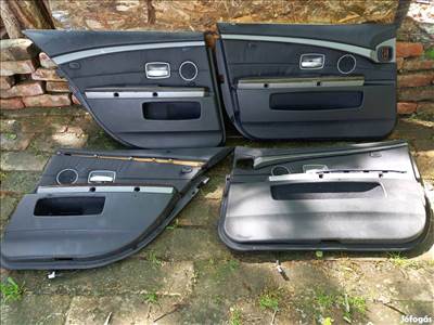 BMW 7-es sorozat E65/E66 bmw e65 ajtókárpit szett fekete bőr.
