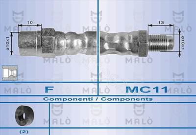 GUMIFÉKCSŐ ELSŐ VOLVO S70 - V70 TD - 760, 740, 850, 960, 940, S90 - AK.8692 -  - Akron Utángyártott új 8692
