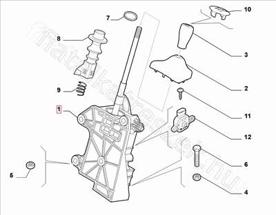 Váltó kulissza Fiorino 1.3D - FIORINO - 55266434, 55243701 -  - FIAT eredeti Eredeti új 55266434