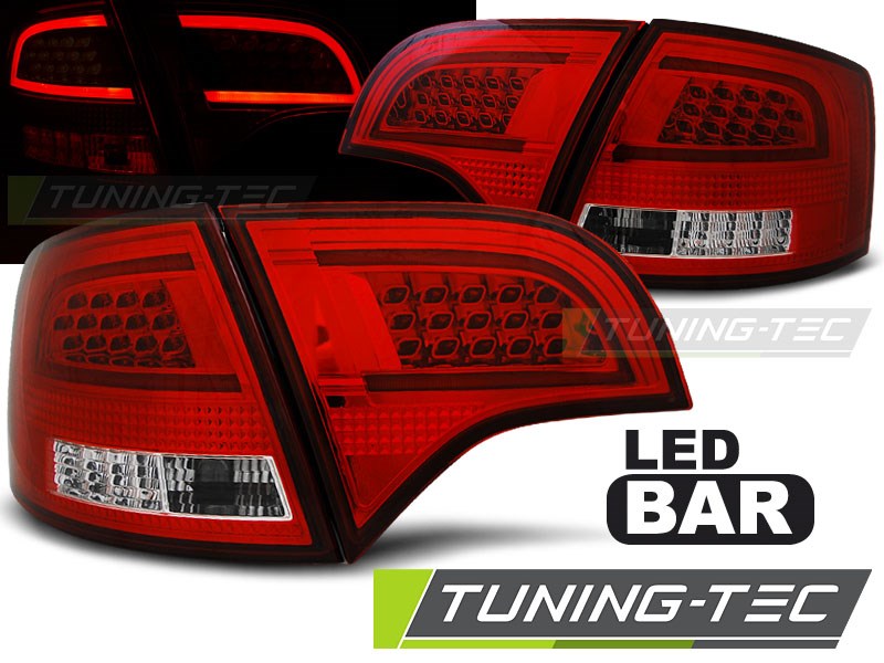 AUDI A4 B7 11.04-03.08 AVANT RED WHITE LED BAR  Tuning-Tec Hátsó Lámpa 1. kép