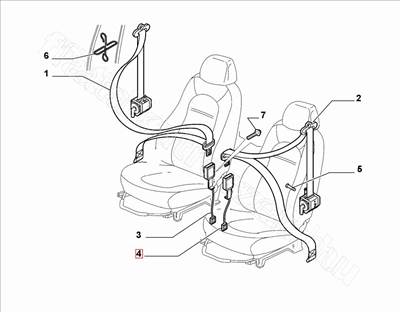 Biztonsági őv rögzítő -  - 185629980 -  - FIAT eredeti Eredeti új 185629980
