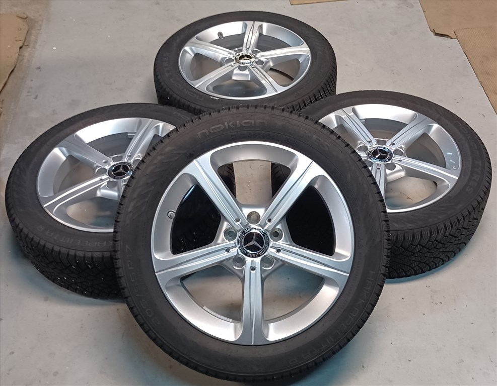 Mercedes W177 A B CLA 5x112 6,5x17 205/55 R17 téli gumikkal 4db 2. kép