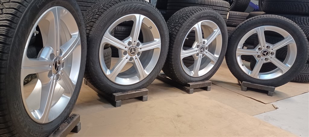 Mercedes W177 A B CLA 5x112 6,5x17 205/55 R17 téli gumikkal 4db 7. kép