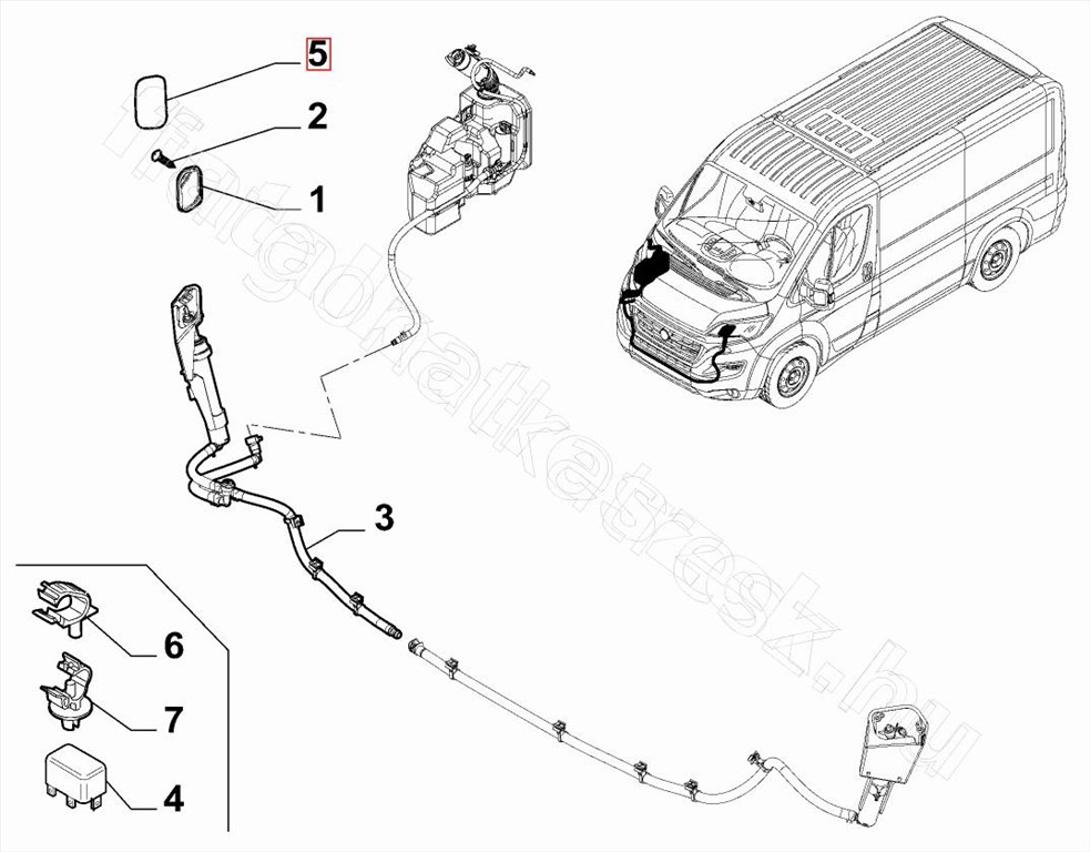 B. fényszórómosó fedél - JUMPER, DUCATO, BOXER - 735685439, 1656170380 -  - FIAT eredeti Eredeti új 735685439 1. kép