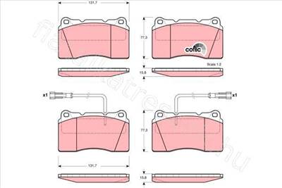 FÉKBETÉT KÉSZLET, TÁRCSAFÉK - 166, 159, BRERA, SPIDER - GDB1363, GDB1363 -  - TRW Egyéb GDB1363
