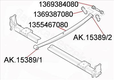 Szilent laprugóhoz első - DUCATO - AK.15389/1 -  - Akron Utángyártott új 15389/1