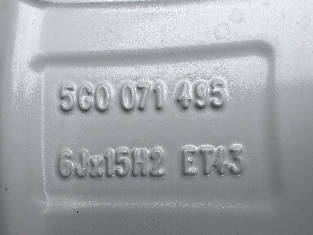 5x112 15" Volkswagen gyári alufelni 6Jx15h2 ET43 8. kép