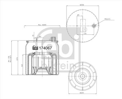 FEBI BILSTEIN 174067 - Légrugó rugótömb MERCEDES-BENZ