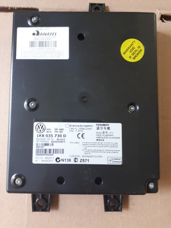 Volkswagen Golf-Jetta-Passat-Touran Bluetooth modul 1K8035730D 1. kép