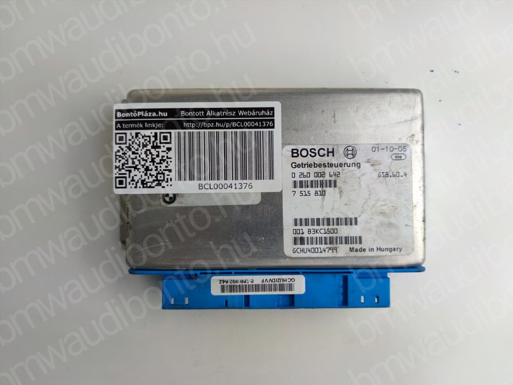 BMW 3 (E46)  320 i Automataváltó vezérlőegység/modul (7515810, 24607515810, 24607522980, 24607548312, 24607514265, 24607512045, 24607508732, 24601423768) 2. kép