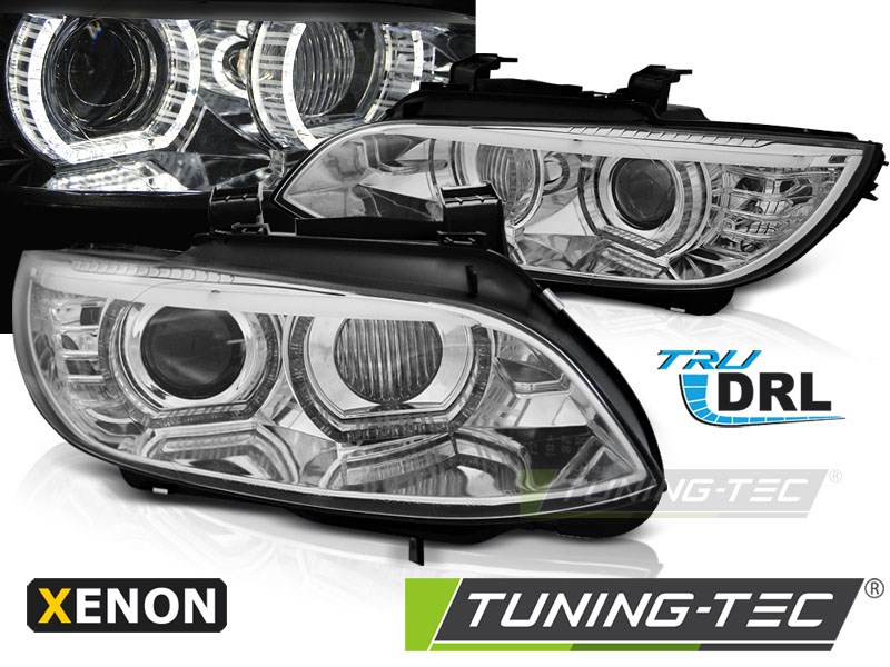 BMW E92/E93 06-10 ANGEL EYES LED CHROME AFS HID  Tuning-Tec Fényszóró 1. kép