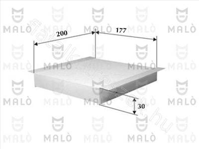 Pollenszűrő - FIORINO, QUBO, DOBLO, COMBO, LINEA, NEMO - AK.153/1391 -  - Akron Utángyártott új 153/1391