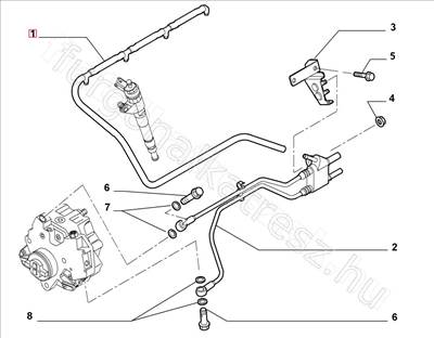Résolajcső 3.0D - JUMPER, DAILY, DUCATO, BOXER - 504334659, 0928402182 -  - FIAT/IVECO eredeti Eredeti új 504334659