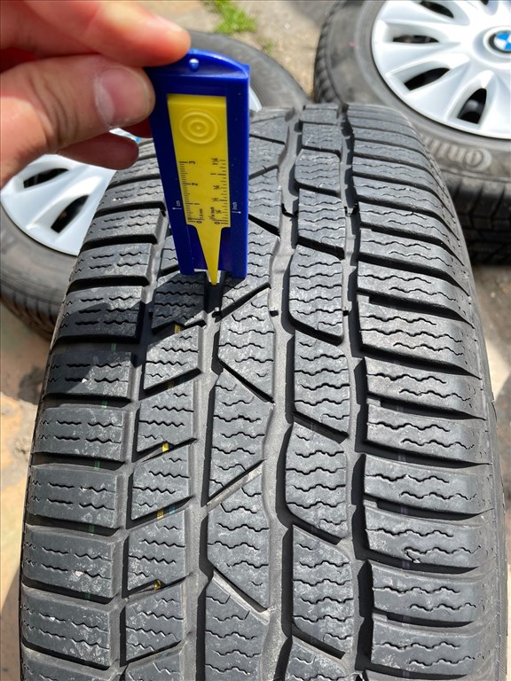  Téli BMW lemezfelni  5X120  gyári disztárcsával  205/60R16 használt téligumikkal 5. kép