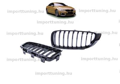 BMW 4 F32 F82 F33 F83 F36 13-21 Single Line Fényes Fekete Hűtőrács