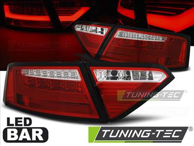 AUDI A5 07-06.11 COUPE RED WHITE LED BAR Tuning-Tec Hátsó Lámpa